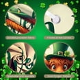 thumbnail image 4 of Green Theme St. Patrick's Day Banner Clover Pattern Festival Display Cow Character Green Bow Tie Clover Backdrop for St. Patrick's Day Party Festival Welcome Event, 4 of 9