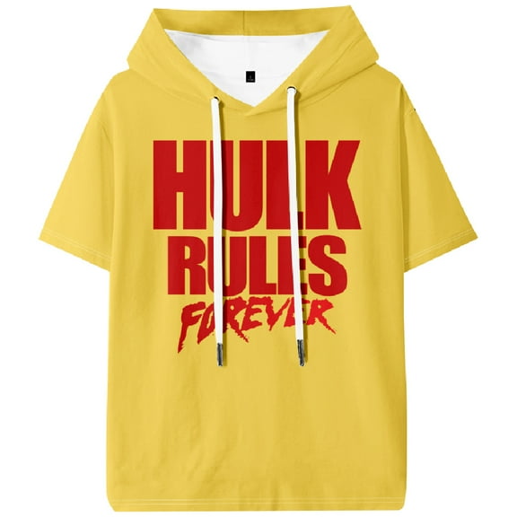 Hulk Rules Forever Hooded T-shirt Short Sleeve Sport Tee Women Men Outdoor Streetwear Tops