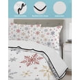 thumbnail image 3 of Twin Quilt Bedding Set, Christmas Snowflakes Reversible Summer Quilt 3 Pieces, Xmas Snowy Winter Simple Lightweight Bedspreads Coverlets with 2 Pillow Shams for All Seasons, 3 of 5