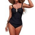 thumbnail image 7 of Oplxuo Tankini Swimsuits for Women Tummy Control Two Piece Bathing Suit High Waisted Wrap Swim Suit with Bottom Swimwear, 7 of 7