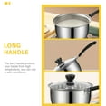 thumbnail image 3 of Milk Pot Mini Chocolate Clear Pots for Cooking Stainless Steel Sauce Pan with Lid Soup, 3 of 6