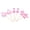 Pink, variant on M Buder 18Pcs Pink Girl Type Kids Birthday Cute Cupcake Toppers Baby Shower Cake Decorations It's a Girl Theme 3.5 inches / 9 cm Premium Bamboo Paper Party Supplies