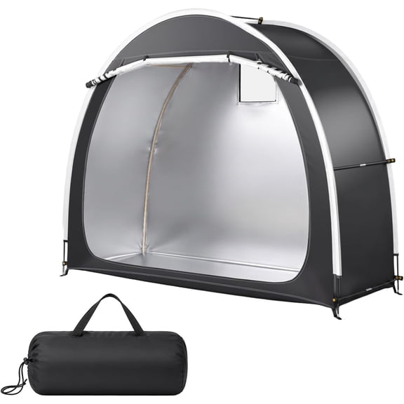 BoldGear Bike Storage Shed Tent for 2-3 Bikes, Outdoor Portable Bicycle Storage Shed with Carry Bag, Waterproof Bike Tent for Motorcycle, Garden Tools, Lawn Mower, Black