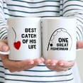 thumbnail image 3 of Custom Mugs One Great Fisherman Best Catch of His Valentine Couple Fishing Husband Gifts Santa Christmas Presents Ceramic Coffee 11oz 15oz Mug, 3 of 7