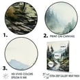 thumbnail image 3 of Designart "Misty Mountain Morning: A Mystery II" Minimalism Floater Framed Canvas Art Print, 3 of 5