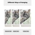 thumbnail image 4 of Black Marble Swag Valances for Windows, Retro Chic Abstract Mottled Texture Art Rod Pocket Sheer Valances for Small Windows, Swag Toppers Light Filtering for Kitchen Living Room 2 Panels 36''x36'', 4 of 6