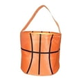 thumbnail image 3 of Abbraccia Easter Eggs Hunt Bags Easter Bunny Baskets Sports Balls Printing Candies Bucket Tote Bag for Children Kids Holiday Festival Orange Basketball, 3 of 10