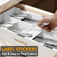 thumbnail image 4 of SpaceAid Bamboo Silverware Drawer Organizer with Labels, 15.6"L x 8"W x 2.4"H, White, 4 of 7