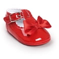thumbnail image 6 of Infant Baby Girls Flats Soft Sole PU Leather Non-Slip Bowknot Princess Wedding Dress Shoes Toddler First Walking Crib Shoes 0-18 Months, 6 of 7