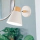 thumbnail image 4 of Aplique de pared nórdico, lámpara de noche, lámpara E27, lámpara giratoria decorativa Blanco, 4 of 6