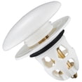 thumbnail image 4 of 4 Pcs White Bathroom Sink Drain Plug Stopper Anti-Clogging Wash Basin Core Bounce Up Drain Filter Shower Sink Ceramic Drain Plug, 4 of 12