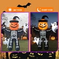 thumbnail image 4 of Decoración inflable LANGXUN con forma de esqueleto de calabaza de 8 pies con fantasmas, 4 of 8