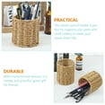 thumbnail image 3 of Pen Pot Imitation Rattan Round Pen Cup Cylindrical Gel Pen Stationery Pot, 3 of 7