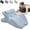 Blue, variant on Ergonomic 27-Degree Wedge Pillow for Back & Hip Support – Contoured Memory Foam Cushion for Sleeping, Reading, and Posture Support, Removable Washable Cover