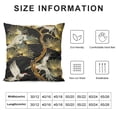 thumbnail image 5 of Nawypu  Throw Pillow Covers Asian Dancing Oriental Cranes Japanese Writing Vintage Geometric Pattern Black Gold White Decorative Pillow Cases Home Decor Square Pillowcases, 5 of 5
