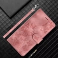thumbnail image 6 of TECH CIRCLE Stylish Wallet Case for iPhone 15, Built-in 8 Card Slots/1 Cash Slot, Stand Function, with Wrist Strap, Cute Embossed Butterfly PU Leather Flip Case, Pink, 6 of 7