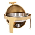 thumbnail image 6 of 9L Gold-Plated Round Chafing Dish with 9.51Qt Capacity, Stainless Steel Food Warmer & Cooler for Buffet, Catering, and Parties – Includes Fuel Holder and Lid Holder, 6 of 9