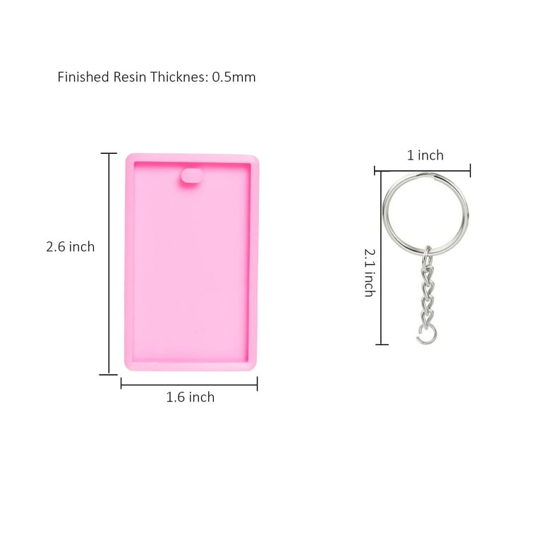 Card Picker Mold Keychain Pendant Epoxy Mold Rectangle Resin Mold Making  Tool