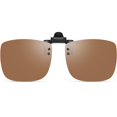 thumbnail image 1 of Gafas de sol polarizadas con clip CAXMAN para lentes graduados, color marrón, 1 of 6