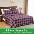 thumbnail image 4 of PC Deep Pocket Queen Sheet Set Fit Breathable Microfiber Soft Queen Size Sheet Set Hotel Style Bed Sheet Set for Women Men Flower, 4 of 9