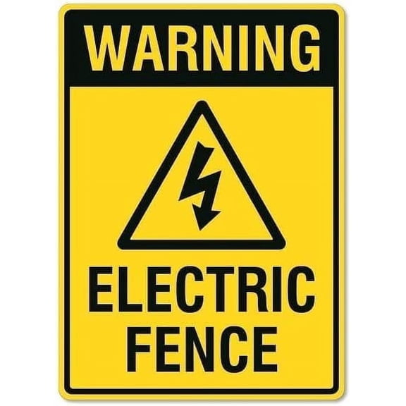 Warning Electric Fence Sign Safety Signs Electrical Safety Metal Tin Sign 8x12 Inches Caution Danger Safety Security Warning Notice Signs