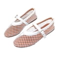 thumbnail image 5 of HTHLVMD Breathable Ballet Shoes, Buckle Strap Loafers, Women's Mesh Mary Jane Flats Breathable Woven Ballet Shoes Casual Buckle Strap Pointed Toe Dress Shoes Lightweight Loafers, White 5.5, 5 of 5