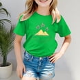 thumbnail image 2 of Little Kid Boys Girls' Island Print Casual T Shirt Fashion Kids' Comfort Fit Top For Beach & Daily Wear And Top for Toddlers Girls Anime Girl Undershirts Fir Girls 2t Shirts Tunic 4-5 Years Green, 2 of 4