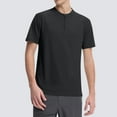thumbnail image 2 of ZCFZJW Mens Athletic Shirts Henley Collarless Quick Dry Summer Shirt Casual Short Sleeve Moisture Wicking Workout Tees T Shirts Tops Black XXL, 2 of 9