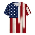 thumbnail image 5 of Vetsdori Womens American Flag T Shirts Summer July 4th Pullover Graphic Red White and Blue Short Sleeve Plus Size Red White and Blue , Crew Neck Independence Day Tops for Women Casual, 5 of 7