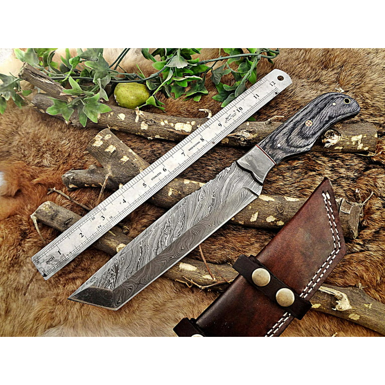 12 Inch Damascus Steel Survival Knife
