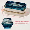 thumbnail image 5 of Starry Shark Portable Velvet Travel Organizer with Removable Compartment – Earring Holder & Necklace Stand – Gift, 5 of 7