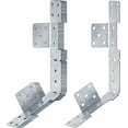 thumbnail image 1 of 8 PCS Adjustable Stair-Stringer Connector, Tie Straps Bracket Galvanized Steel Deck Stair Stringer Connector(18 Gauge) Silver, 1 of 4
