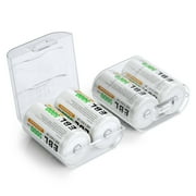EBL 4 Pack 1.2v R14 Size C Rechargeable Batteries 5000mAh Ni-MH Battery for Flashlight Toys Camera
