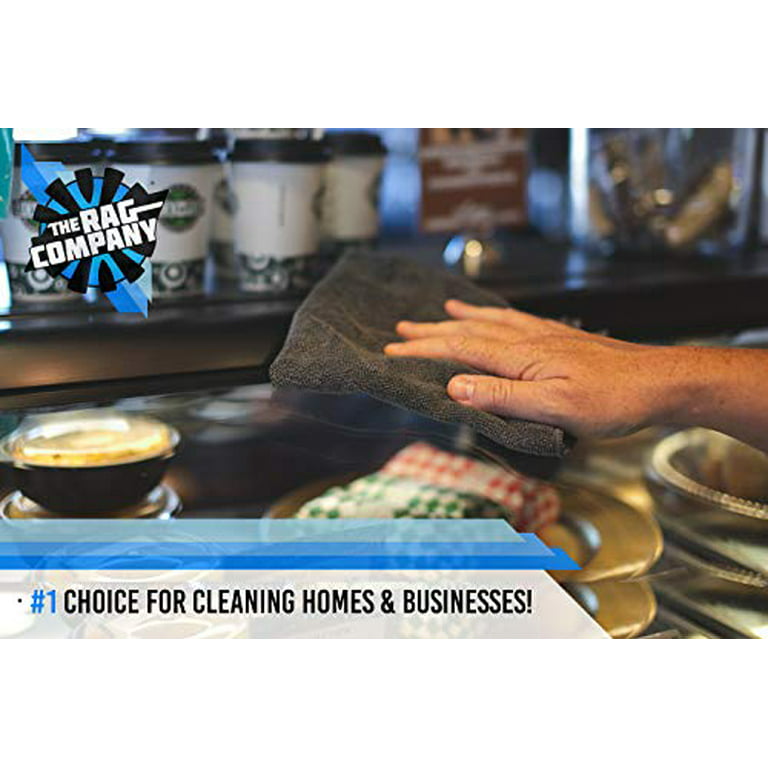 The Rag Company - All-Purpose Microfiber Terry Cleaning Towels - Commercial  Grade, Highly Absorbent, Lint-Free, Streak-Free, Kitchens, Bathrooms
