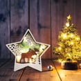 thumbnail image 1 of Fiudx Adornos de Madera, Diseños Artesanales de Papá Noel y Muñeco de Nieve, Figuras de Madera Talladas con Detalles, Escena de Bosque Natural, Decoración para El Hogar y La Oficina, Regalo Único, 1, 1 of 5