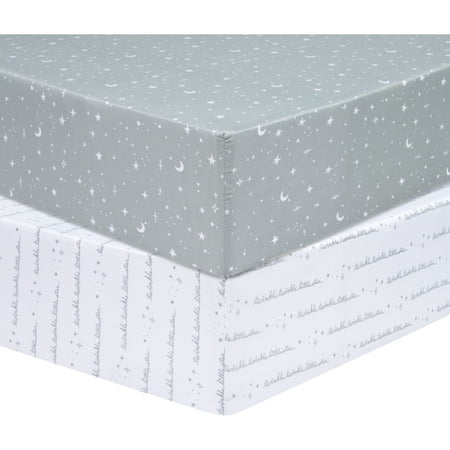 UPC: 0846216061325 | Sammy and Lou Celestial 2 Pack Microfiber Fitted Crib Sheet