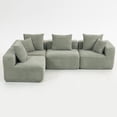thumbnail image 5 of OUGRAZ Modern Modular Sectional Sofa, Compressed Cloud Couch with Deep Seat, Soft Upholstered Living Room Sofa, No Assembly Floor Sofa for Apartment Home-Brown, 5 of 11