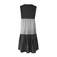 thumbnail image 4 of Abomasnow - Vestido corto informal de talla grande para mujer, de verano, holgado, a la moda, con cuello en V, rayas, lunares, manga corta, volantes, dobladillo escalonado, de lino, para playa y sol,, 4 of 7