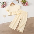 thumbnail image 5 of Bovxnpu Girls Summer Clothing Sets Striped Sleeveless V-neck Kids Breathable Casual Top and Pants Outfit Set, 5 of 8