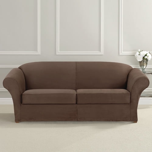 Sure Fit Ultimate Heavyweight Stretch Suede Sofa Slipcover Com Sure Fit Ultimate Heavyweight Stretch, Sure Fit Stretch Suede 2 Piece T Cushion Sofa Slipcover