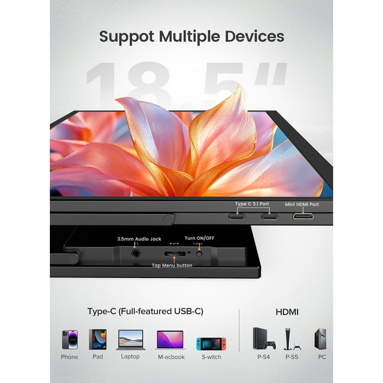 UPERFECT E6 Pro, 18.5'' FHD Lightweight Portable Touch Gaming UPERFECT E6 Pro, 18.5'' FHD Lightweight Portable Touch Gaming