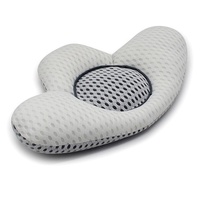 Almohada lumbar para dormir, altura ajustable 3D, almohada de apoyo para la parte inferior de la espalda, cojín para aliviar el dolor ciático en la cintura para reposo en cama