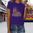 thumbnail image 2 of DHFJKG Carnival T Shirts For Women Short Sleeve Graphic Tee Festive Celebration Top Comfortable Casual Shirt For Ladies Summer Versatile Tops, 2 of 4