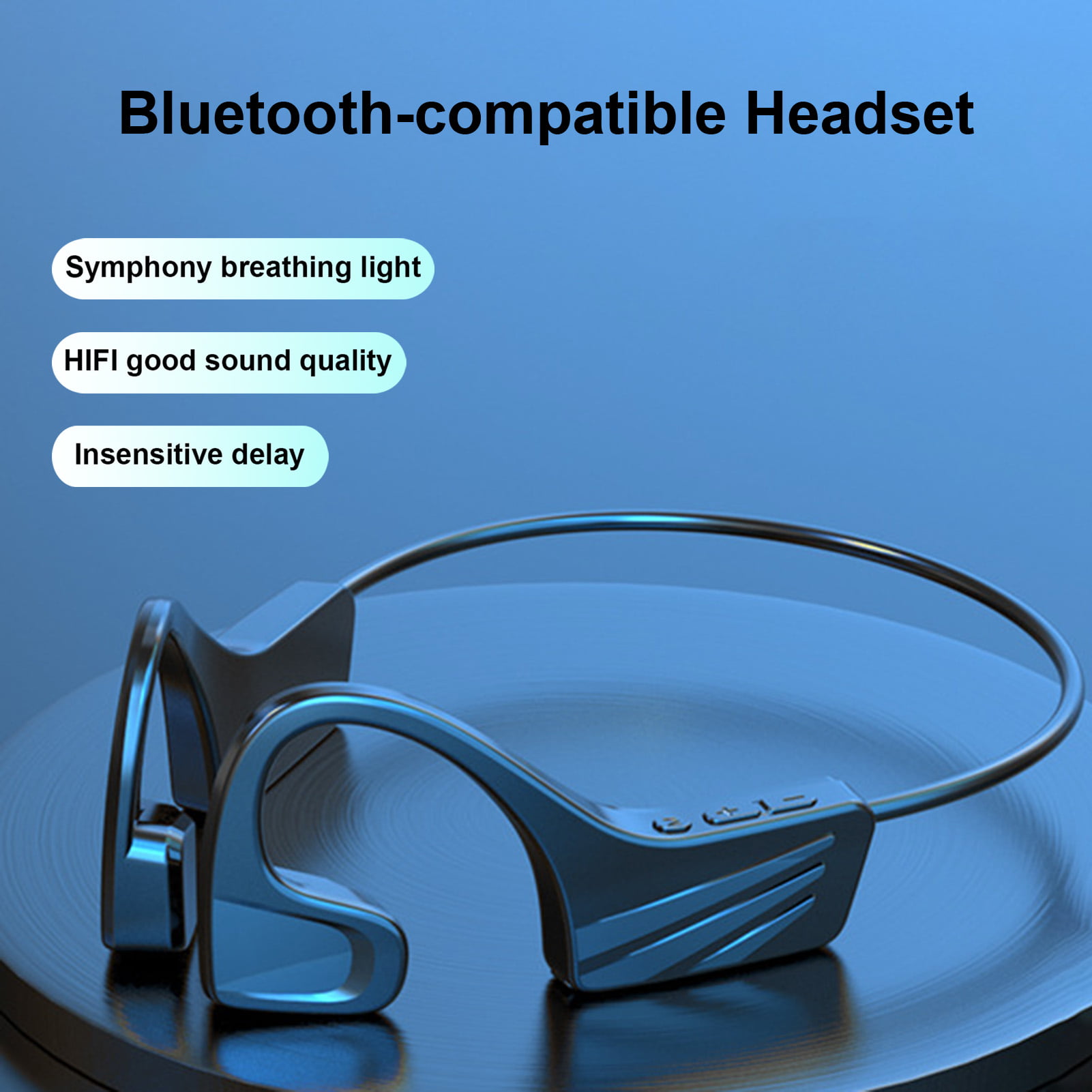 6185 2E00 Bone Conduction Wireless Bluetooth Headphone Stereo K8 Ear Hook 
