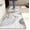 White Marble, variant on Boho Kitchen Rugs Anti Fatigue Kitchen Rugs and Mats Non Skid Washable Cushioned Kitchen Mats for Floor Bohemian Colorful Rugs for Sink Laundry Bathroom,Set of 2,17.3 X28 17.3 X 47 Inch, PVC