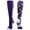 Purple/White, variant on Crazy Softball Socks with Softballs over the calf (Purple/White, Small)
