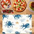 thumbnail image 2 of Amarainy Ocean Octopus And Starfish Pattern Linen Table Mats Set Of 4 For Home Kitchen Table Decor 12x18 inch, 2 of 5