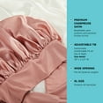 thumbnail image 6 of KISS Colors & Care Silky Satin Tie Band Edge Bonnet, 24” Edge Band, XL, Dust Pink, 6 of 11