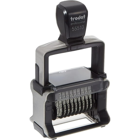 Trodat 10-Digit Self- Number Stamp, Black