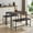 Black, variant on PUKNLY Dining Furniture Set, Bar Table with 2 Dining Benches for 4 People, Kitchen Table Counter with Chairs, Industrial for Kitchen Breakfast Table Living Room Party Room,Black